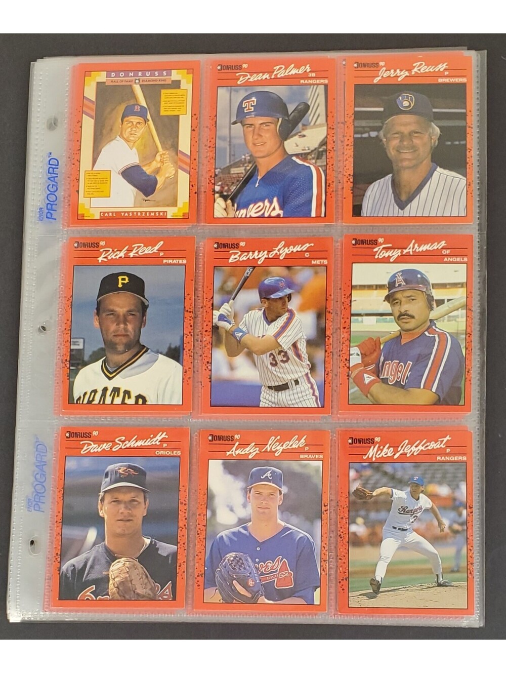 VTG Lot of 110x 1989 Donruss Baseball Card Collection in Protective Sheets VG